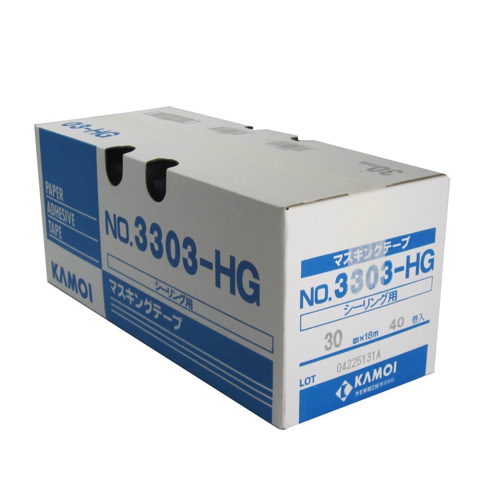 KAMOI Masking Tape for Sealing No.3303-HG (30mmx18m) 40 Rolls [Curing Tape] (Japan Import)