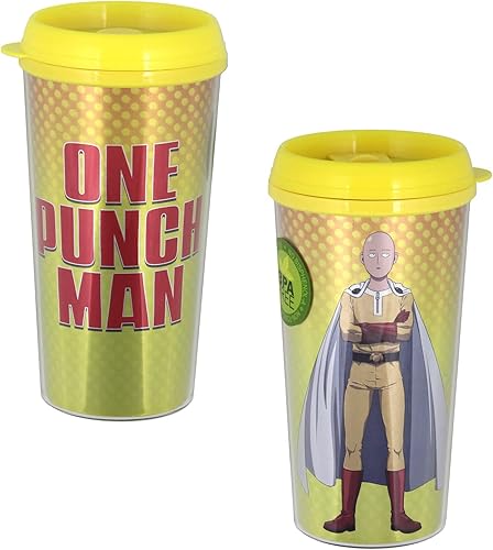 One Punch Man Hero - Taza de viaje de plástico de 16 onzas
