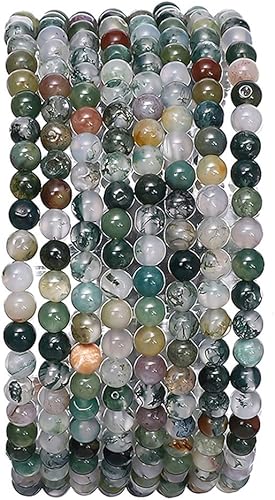 Miniatura 70 de Cuentas de ónix negro natural redondas de piedra semipreciosa suelta para hacer joyas 8MM 44PCS