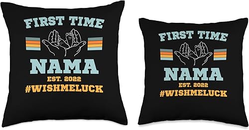 Miniatura 3 de First time Nama Establish 2022 Wish me Luck Funny Pregnancy Throw Pillow, 18x18, Multicolor