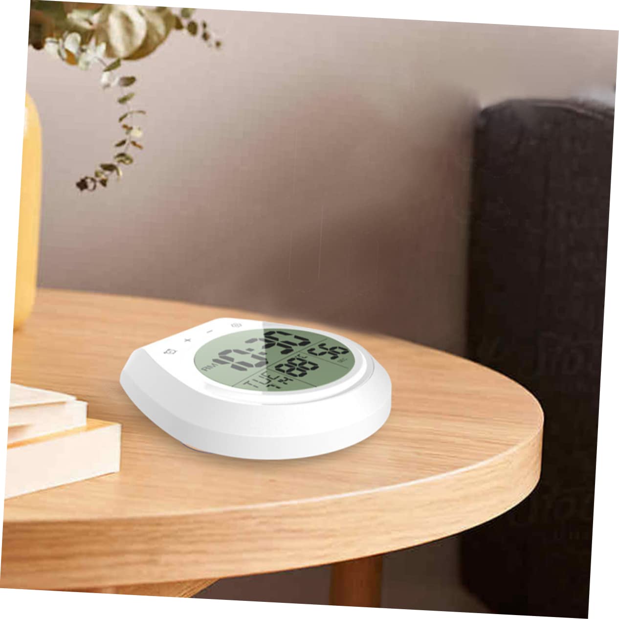 Cabilock LCD Digital Waterproof Wall Clock Stylish Small Bathroom Clock for Kitchen Decorative Wall