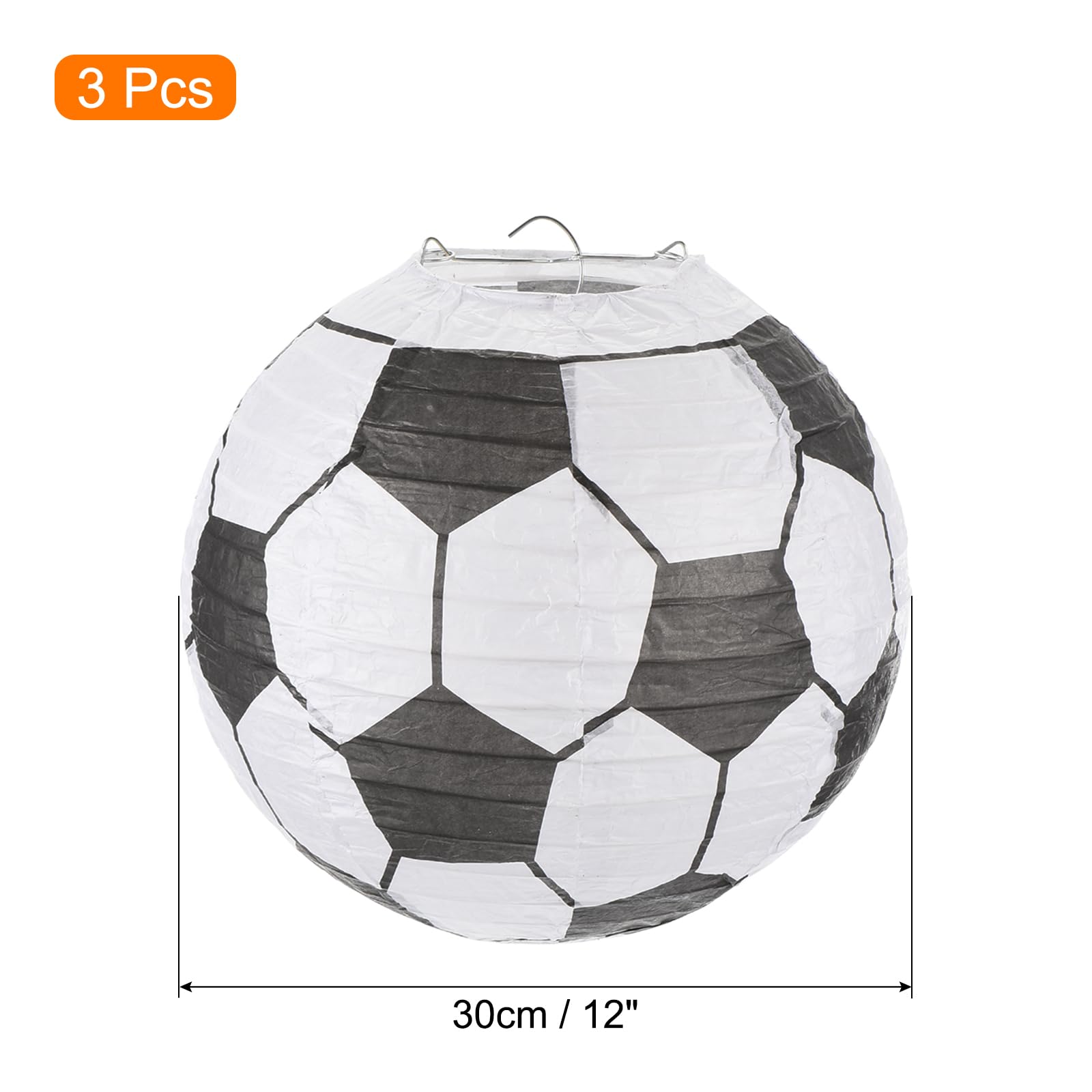 MECCANIXITY Soccer Paper Lanterns, 12