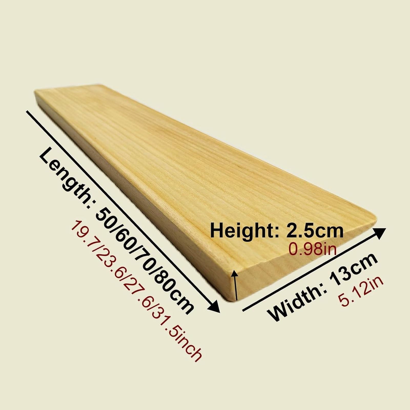 Rampas para Silla De Ruedas De Madera,rampa Silla De Ruedas Rampa Portátil, Ligera Y Fácil De Transportar,para Puertas, Baños, Escalones, Escaleras (Size : 80 * 13 * 2.5cm)