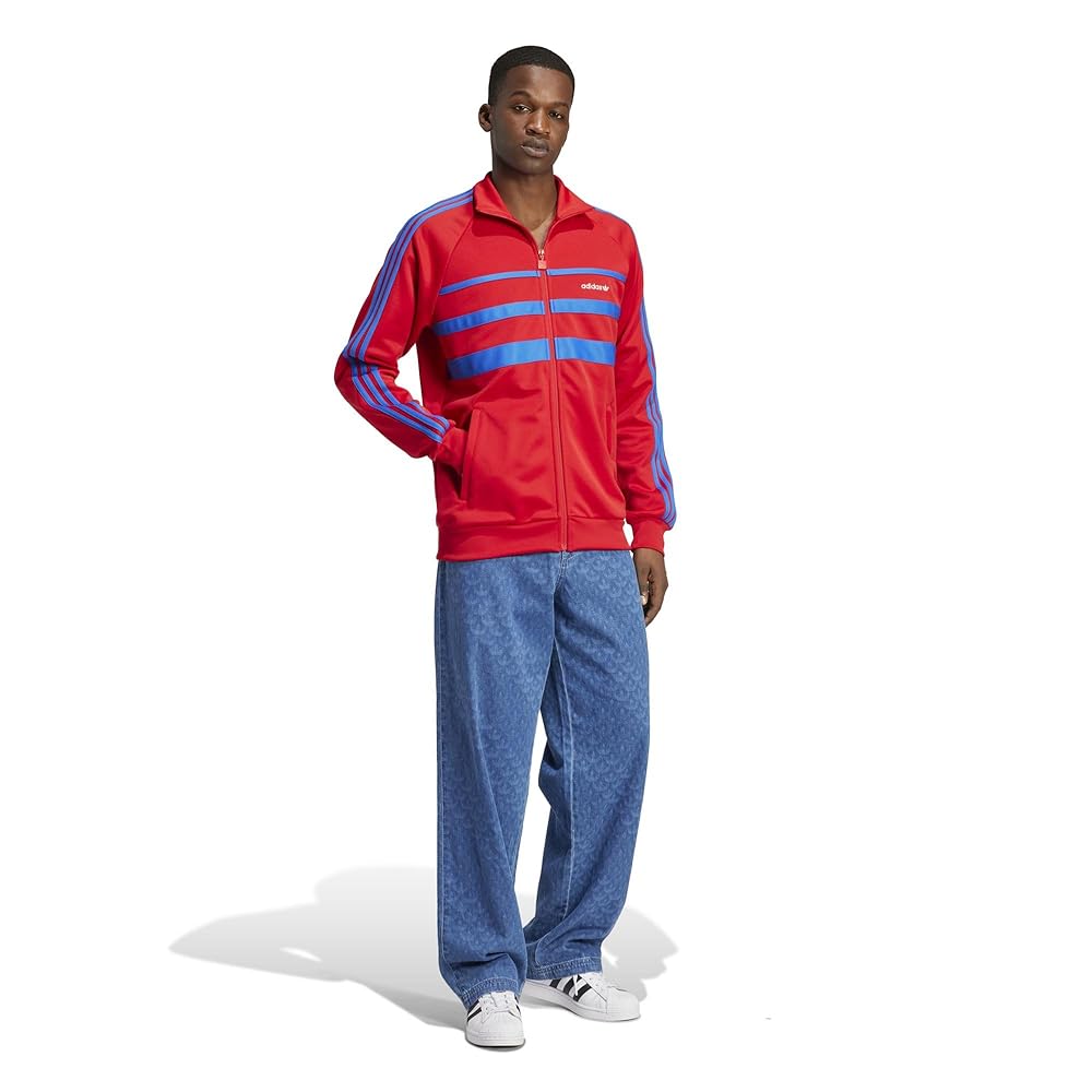 adidas トラックジャケット Vtg Adidas Originals Mens Full Zip Mockneck Trefoil Track