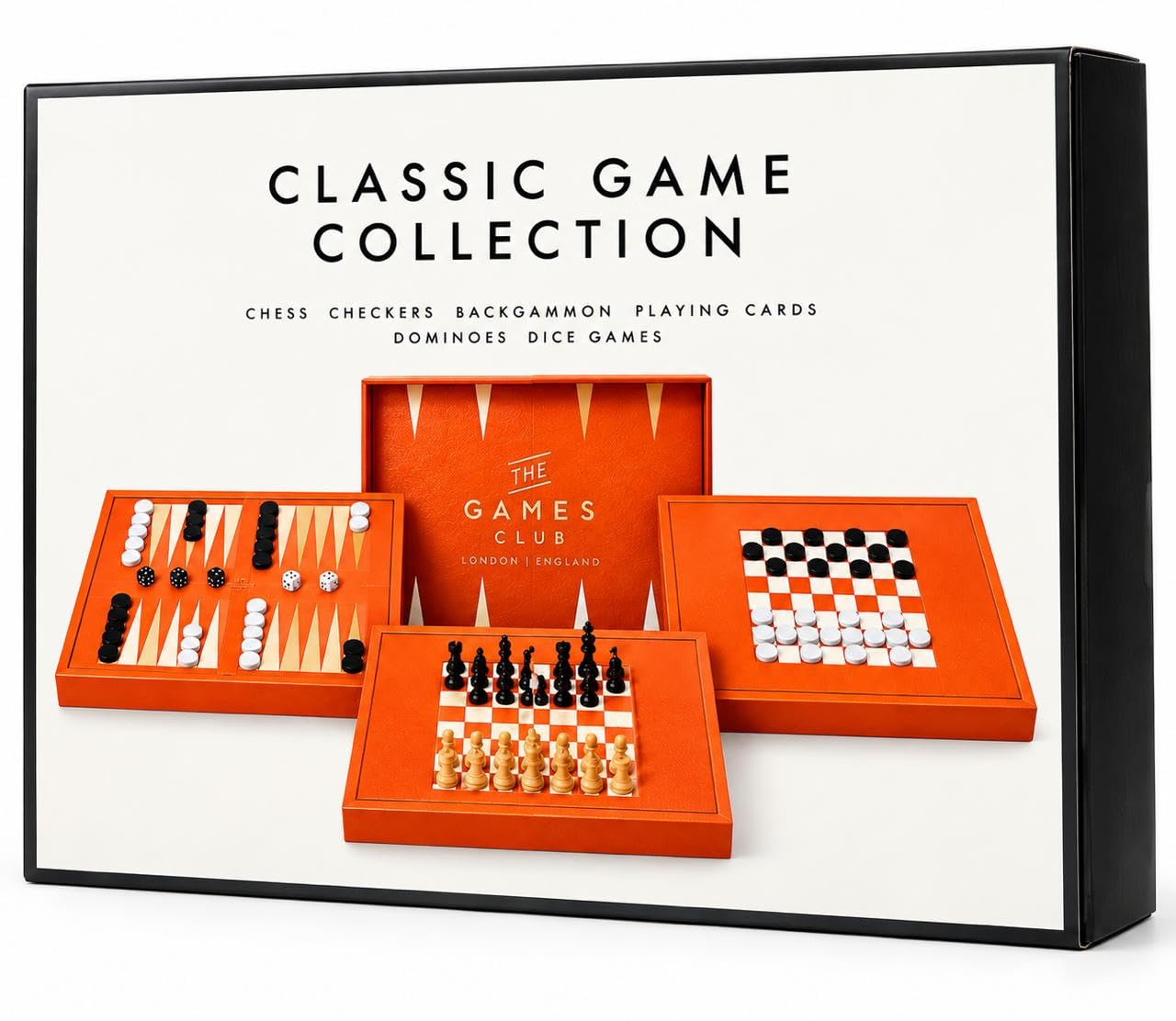 Compendium of classic games in luxury vegan leather