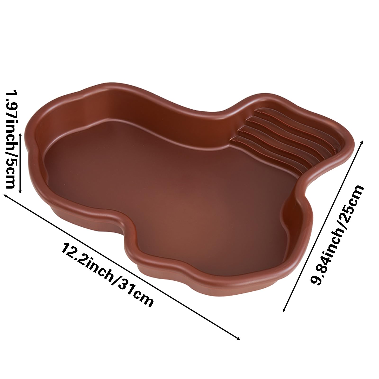 JVHLOV Tortoise Water Dish, Tortoise Water Bowl For Basking Feeding Bathing, Tortoise Accessories, Reptile Feeding Box Dish, for Snake, Bearded Dragon, Turtle, Gecko - Image 2