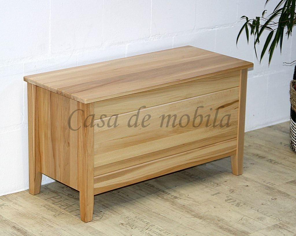 Casa Massivholz Truhe 84cm Kernbuche massiv Natur lackiert