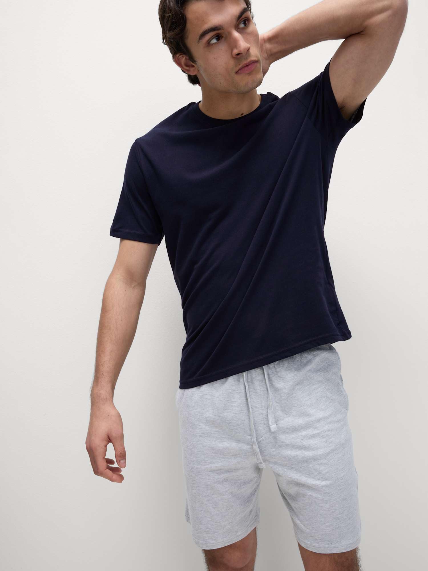 Marks & Spencer Conjunto de Pijama con Alto Contenido en Algodón para Hombre, Ajuste Normal, Cintura con Cordón, con Bolsillos