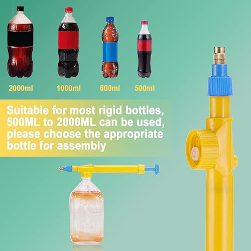 Miniatura 5 de Pulverizador de presión, mini pulverizador de jardín de bomba de agua, tapas de espray de repuesto de mano para fertilización de jardinería,