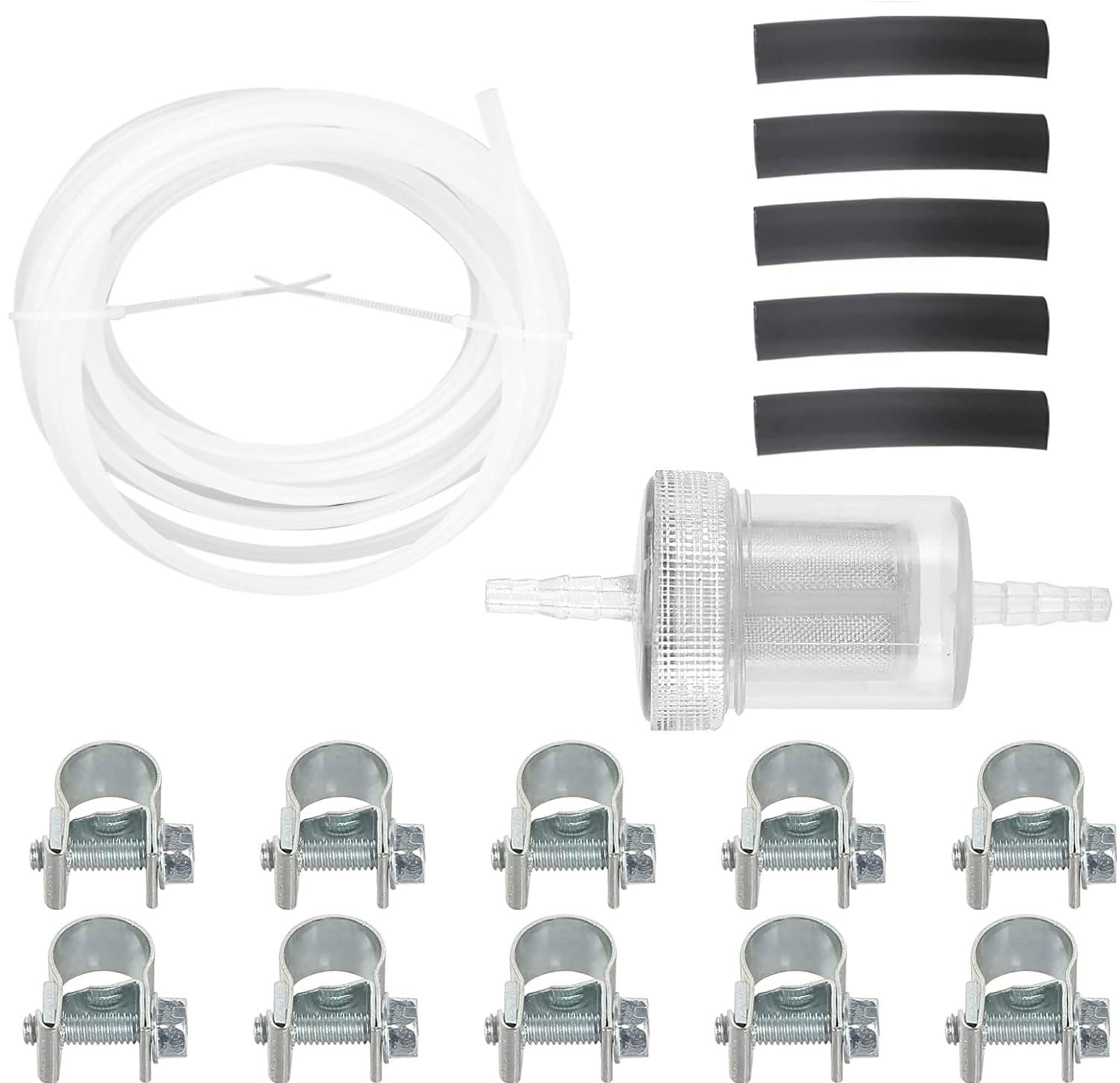 SopimusZ benzineslangkit, dieselverwarming, brandstofleiding, auto diesel, standverwarming, slang, vervanging brandstofbuis, leidingsfilter, slangklemmen, kit voor Webasto Eberspacher
