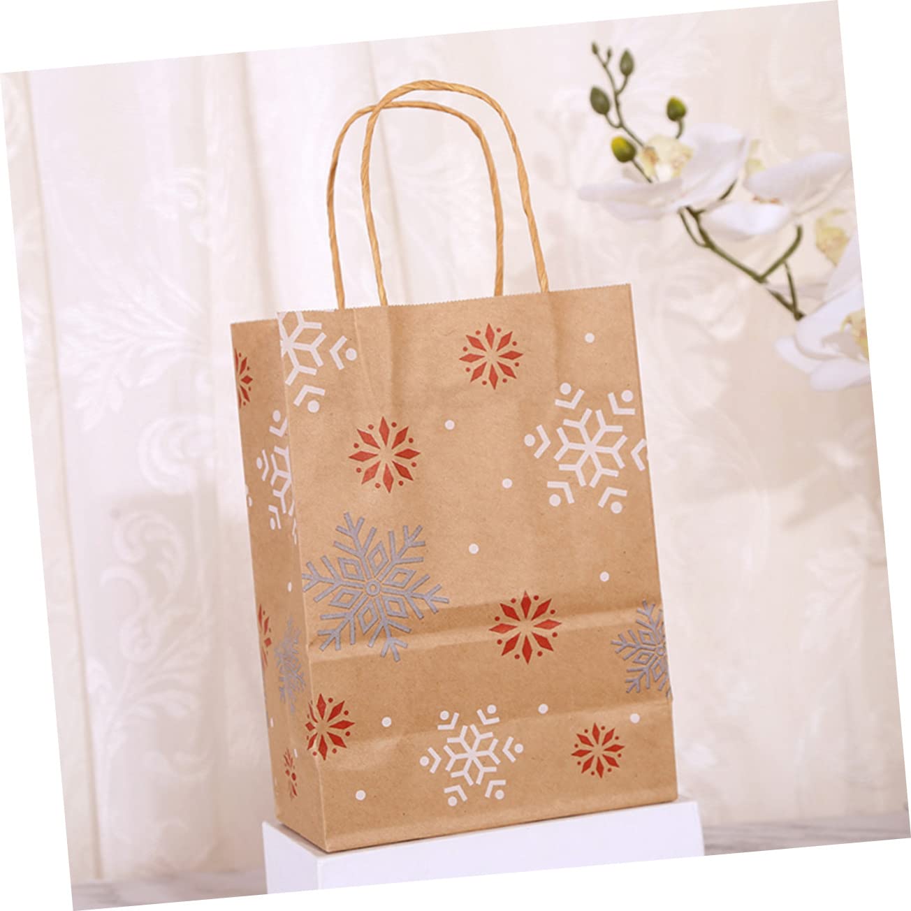 ULTECHNOVO 60stücke Weihnachtliche Papiertüten Robuste Geschenktüten Mit Schneeflocken- Für Partys Hochzeiten Geburtstage Und Besondere Anlässe Vielseitig Und Langlebig
