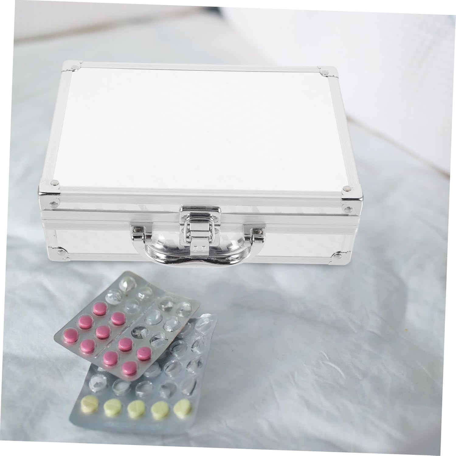 IMIKEYA Aluminum Alloy Multi-purpose Storage Box Combination Lock for Medicine Tools and Travel Essentials Portable Capacity Case