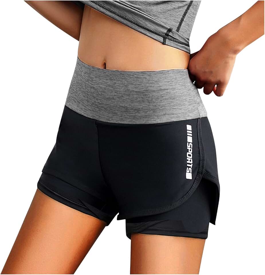 Amazon.co.uk double layer running shorts