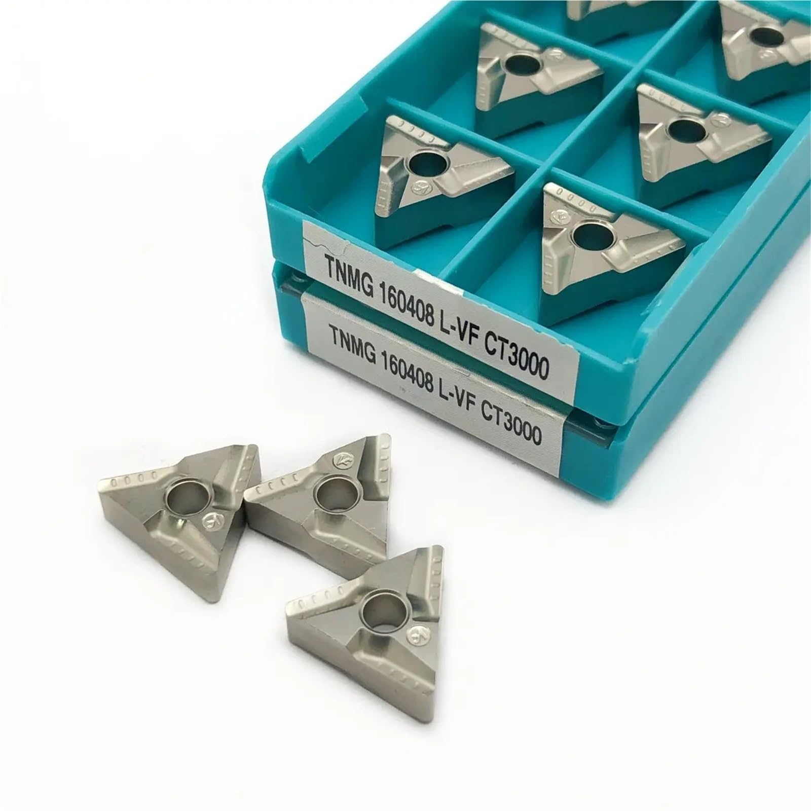 10 Uds Herramientas De Torneado Externo Para Metal Hoja Máquina(TNMG160408R CT3000)