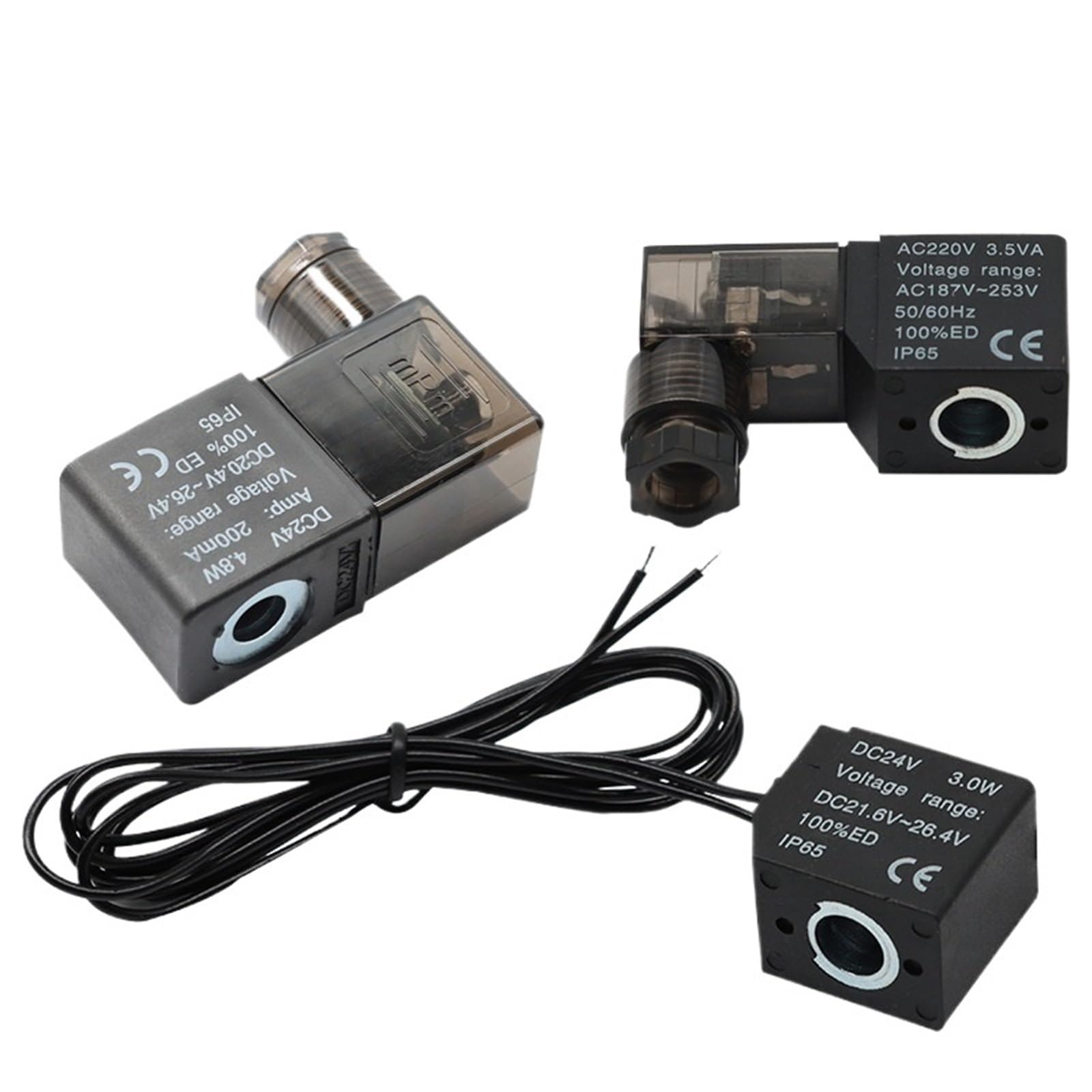 Bobine d'électrovanne pneumatique 4V210 DC12V avec indicateur LED intégré