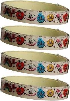 Table Tennis Edge Tape, Table Tennis Bat Edge Tape, Table Tennis Paddle Edge Tape, Side Tape, Paddle Edge Tape, Blade Protection, Racket Accessories, Set of 4 Colorful
