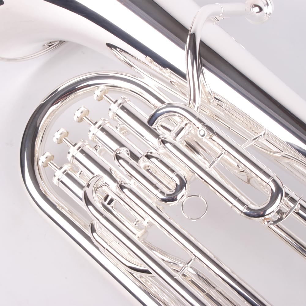 Euphonium versilbert, Bb Stimmung 4 Monel Ventile Koffer