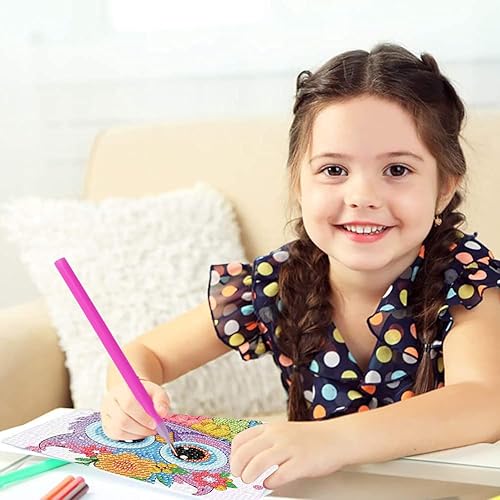 Aosgedy DXZ92-5 4 Pieces Cartoon Diamond Art Kits For Kids, Cute Animals Diy Diamond Art Painting For Adults Beginner, Kids' Mosaic Kits 5D Full Round Drill Gem Art thumb #5