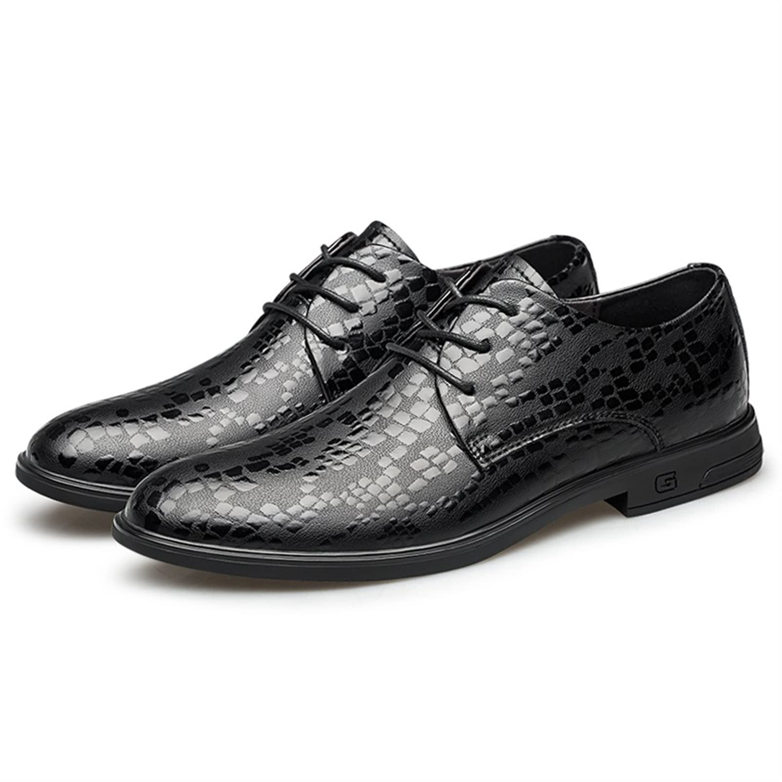 Kleid Oxford for Männer schnüren Florale runde Zehen Derby Schuhe Faux Leder Low Slip Resistant Block Heel Geschäft Geeignet für viele Gelegenheiten.