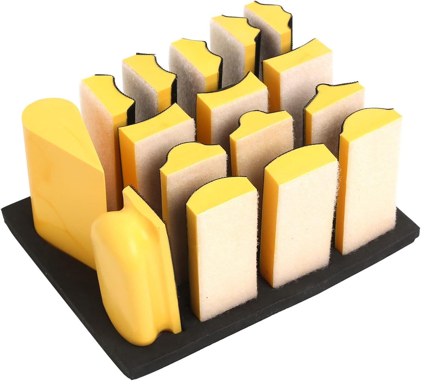 Hand Sanding Block Tool Set Hook and Loop Interchangeable Assorted