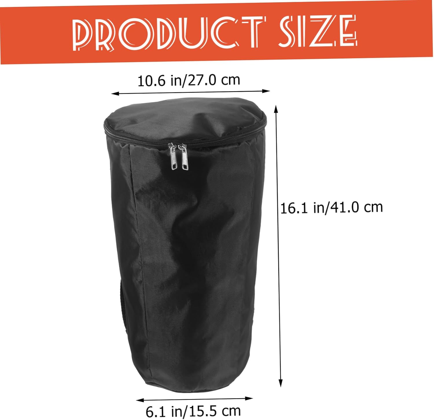 8 Inch African Drum Djembe Carry Case Waterproof Zippered Bag image 5