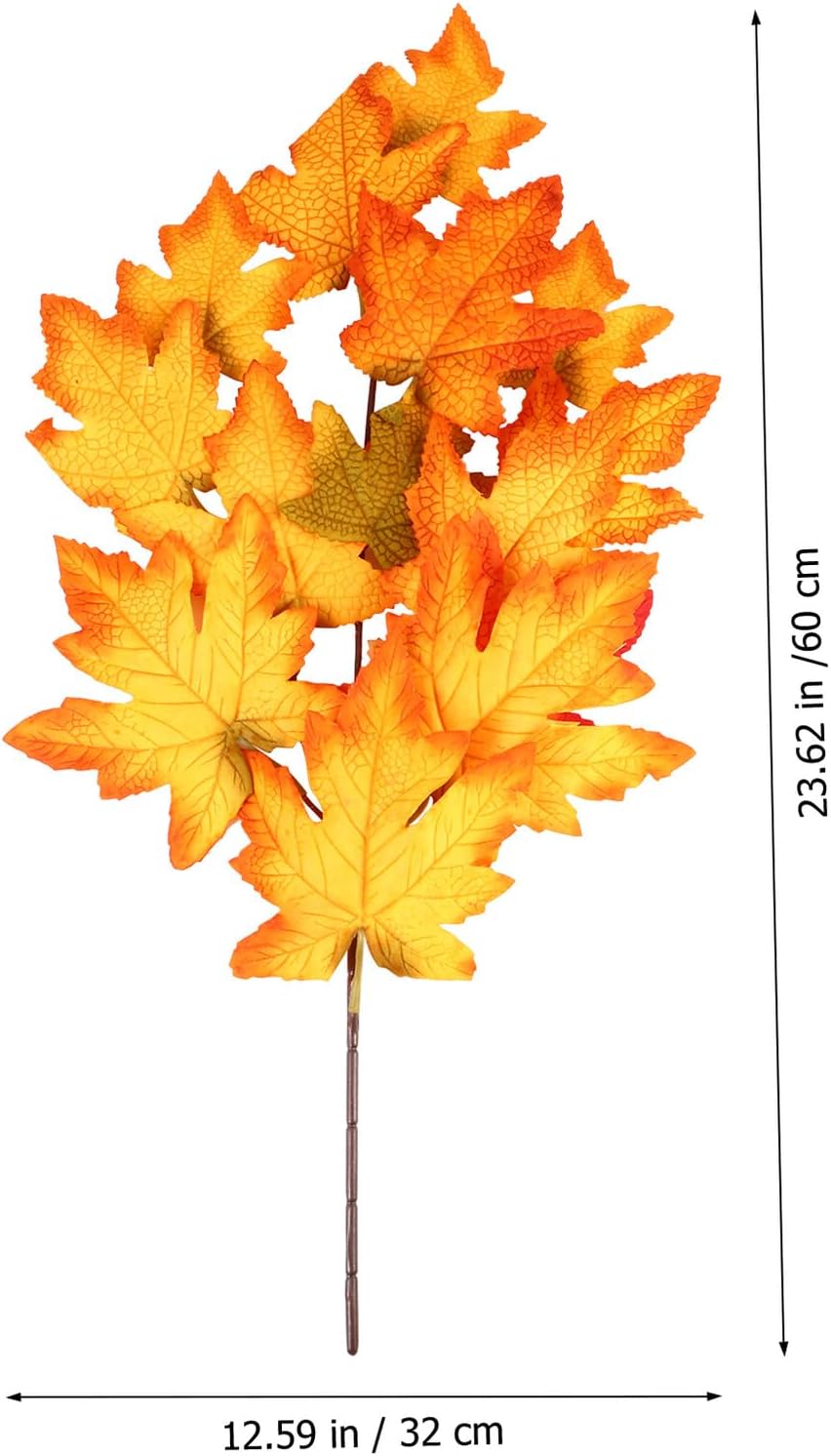 UPKOCH Artificial Thanksgiving Maple Shrubs Ornament, Yellow Fall Maple Leaf Decor, Simulation Fake Plant for Autumn Party and Home Decorations