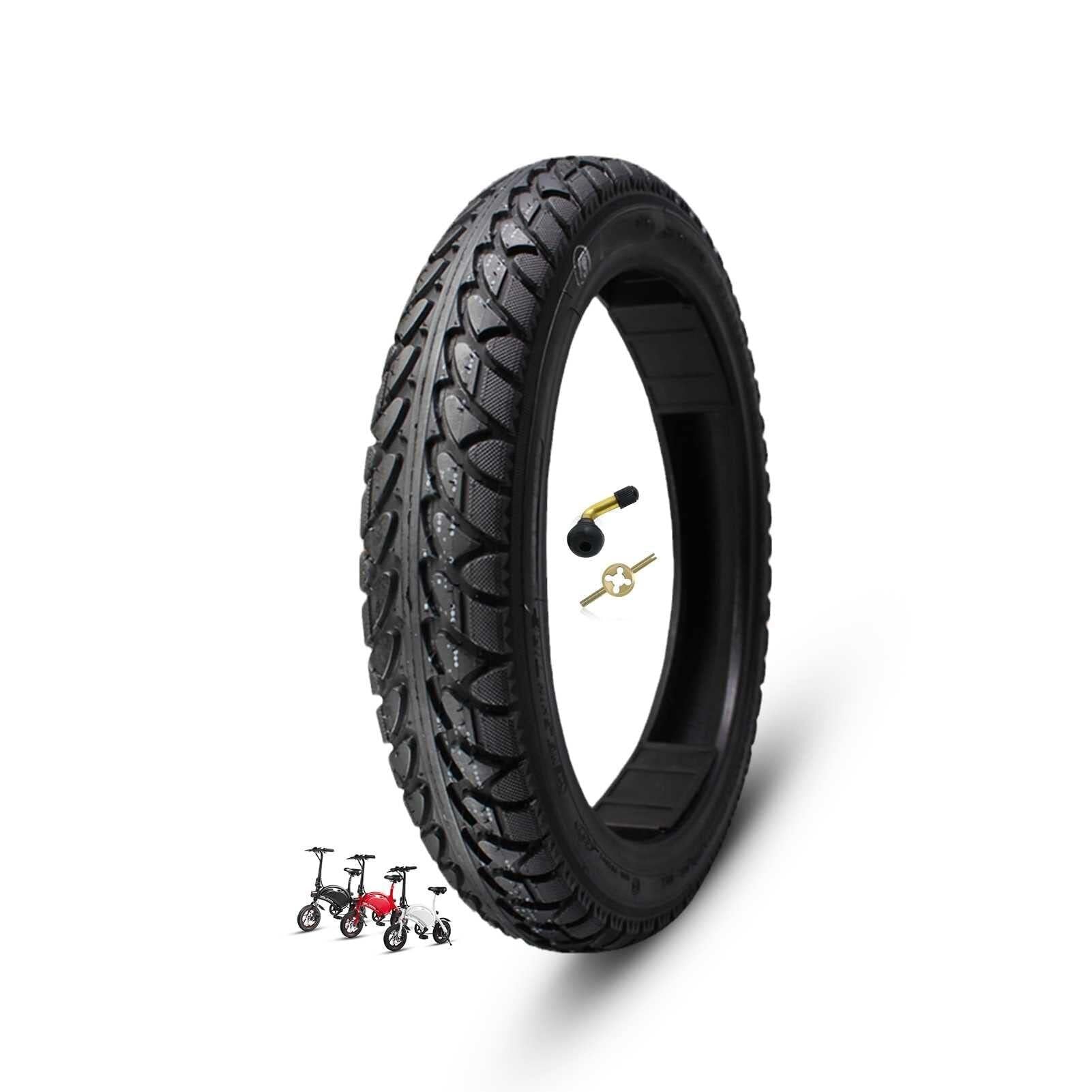 Pneu amélioré 14 x 2,125 pneu de vélo électrique sans tube | 14x2.125 Pneu Tubeless pour vélo électrique 14x2.125/57-254 Pneu de vélo électrique pliant (A regular)