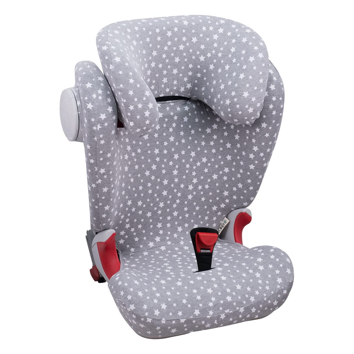 JYOKO KIDS Bezug kompatibel mit Römer KIDFIX II XP SICT, kidfix 2 S, Kidfix Z - Line (WHITE STAR, MIT AUGE)