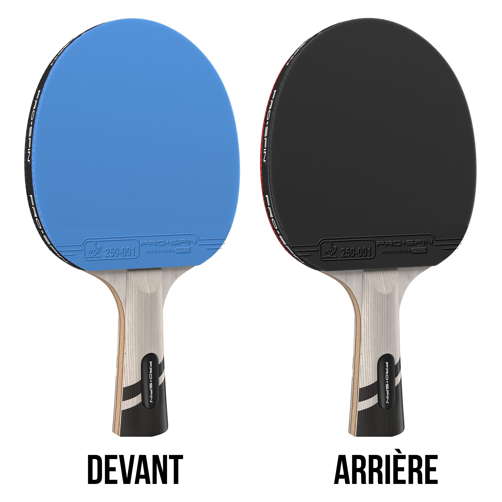 Raquette de Ping Pong PRO-SPIN Série Elite 7 Plis Fibre de Carbone Homologuée ITTF