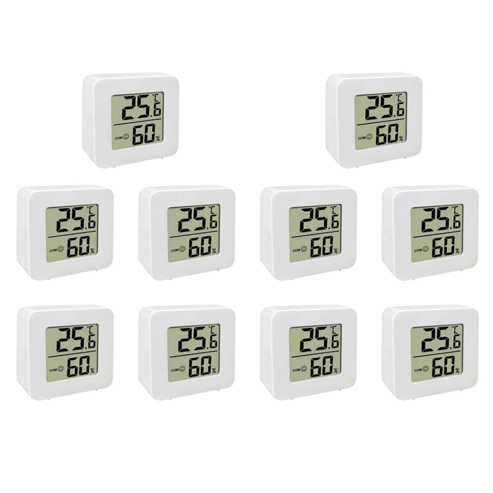 Jnchdghwa As Shown 10X Mini Indoor Thermometer Lcd Digital Temperature Room Hygrometer Gauge Sensor Humidity Meter Home