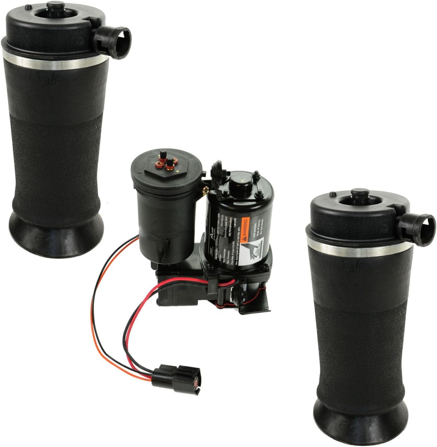 TRQ Air Suspension Kit Air Ride Suspension Compressor Air Spring Compatible with 1997-2002 Ford Expedition 1998-2002 Lincoln Navigator