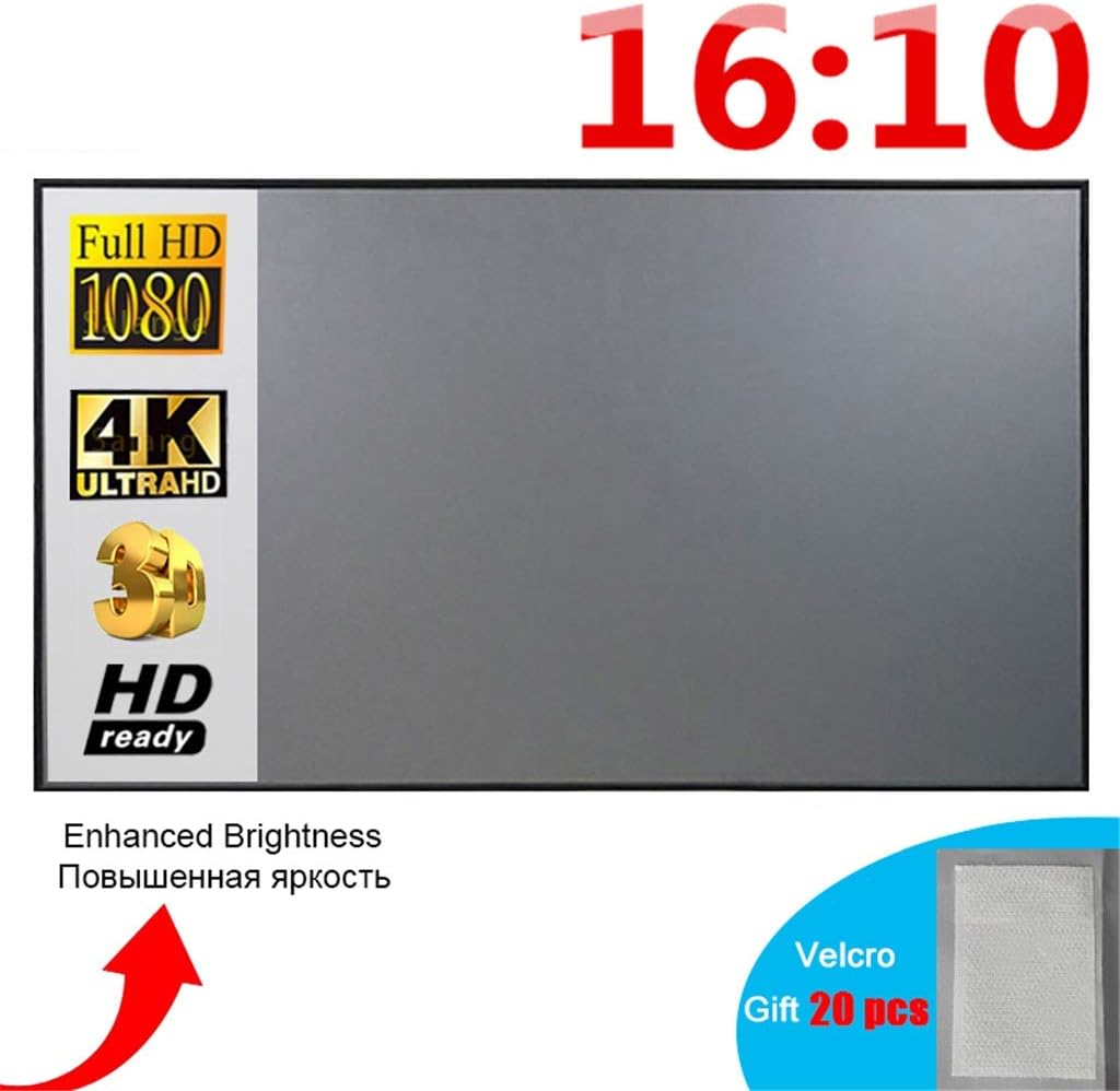 Projector Screen 16:10,100 120 inch Reflective Fabric Cloth Projection for YG300 DLP LED Video Beamer