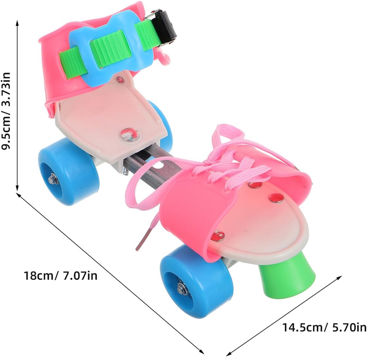 Kisangel Adjustable Roller Skates for Boys and Ages Double Row Wheels for High Stability and Balance Beginner-Friendly Quad Skates for Indoor and Outdoor Use with Easy Operation