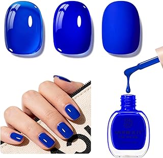 AZUREBEAUTY Navy Blue Nail Polish – Quick Dry, Long-Lasting, Natural Royal Blue Glossy Finish for DIY Manicure & Nail Art, Salon Quality for Women 0.34Oz