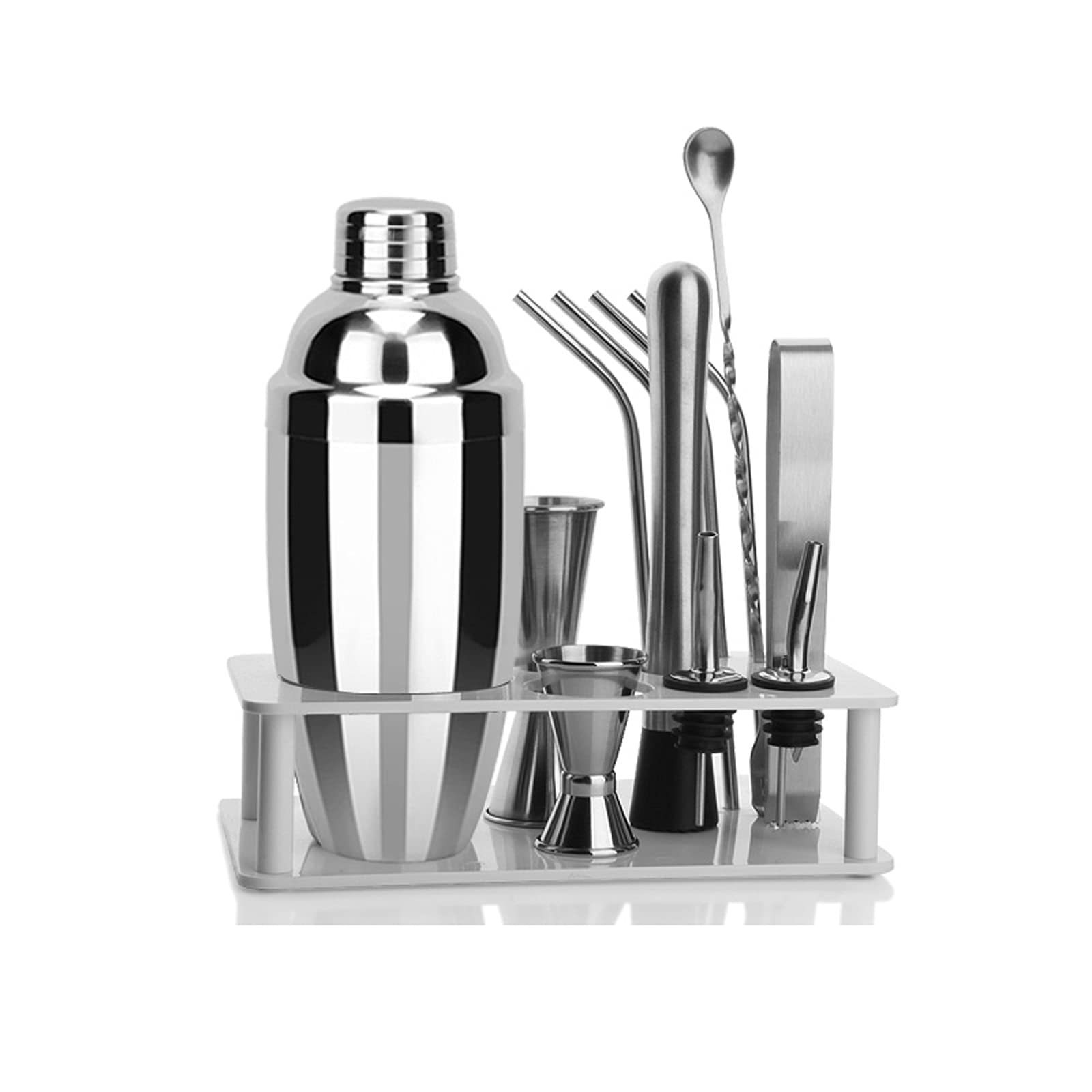 Juego de Coctelera Beber Shaker Drink Mezcler Set Cocktail Kit Cocktail Shaker Set Bartending de Acero Inoxidable Agitador de Cócteles (Color : C)