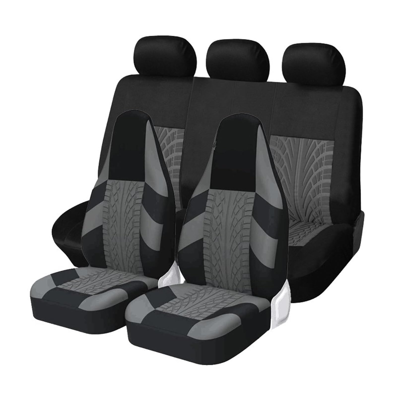 Housses sieges universelles auto gris ensemble complet universel - 5