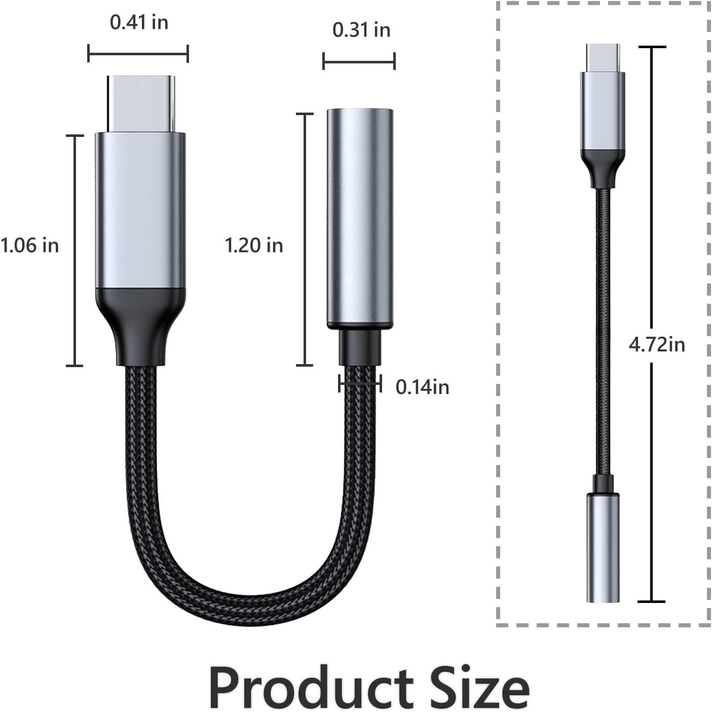 USB C to 3.5mm Aux Headphones Jack Adapter, Type C to Headphones Audio Adapter with DAC Chip for Pixel 4 3 2 XL, Samsung 22 Galaxy S22/S20 Ultra Note 20/10 S10 S9 Plus,ipad Pro/Air (Grey) : Electronics