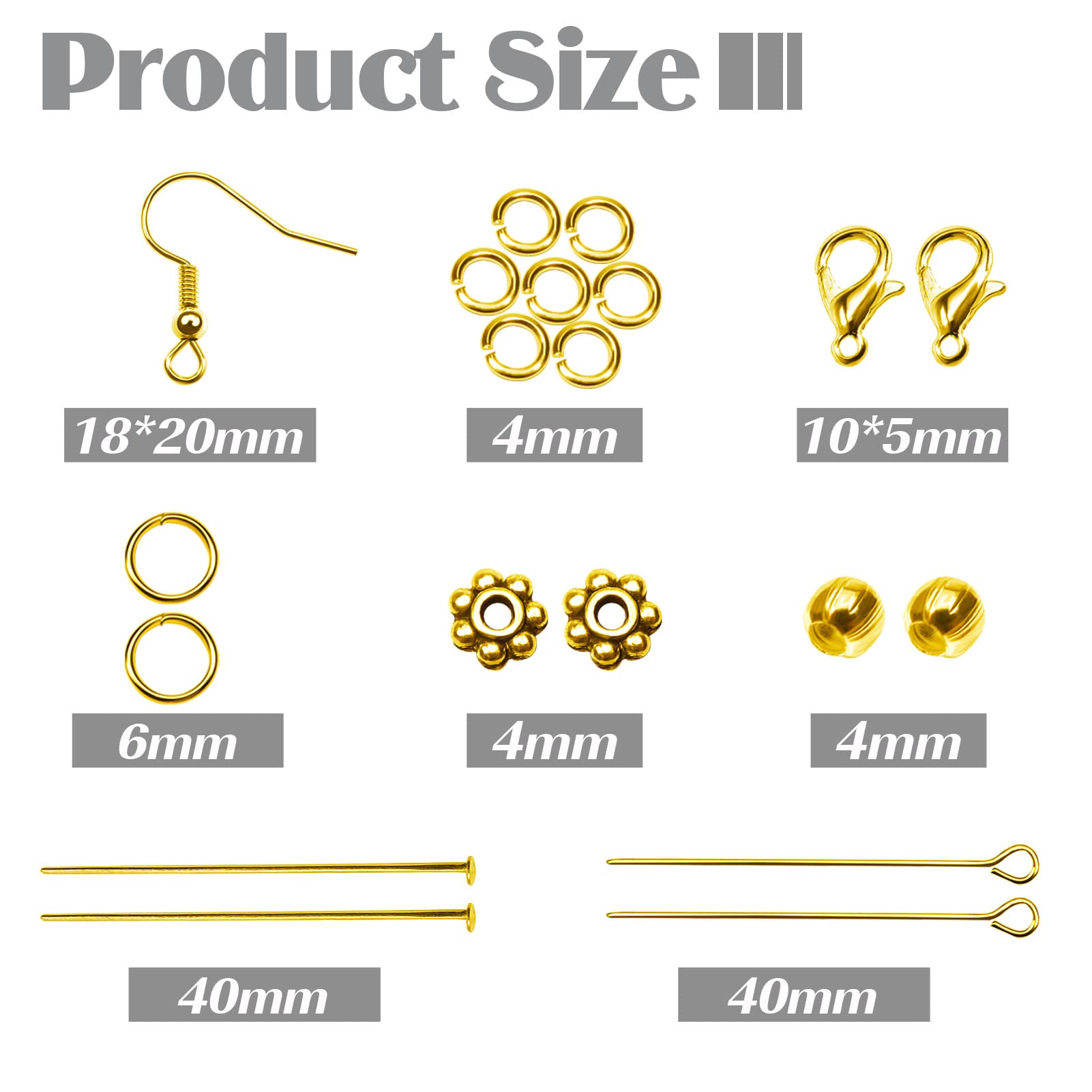 Anelli Per Gioielli 1200 Pezzi - Set Con 6 Misure Per Braccialetti, Collane Fai Da Te, Colore Argento - Foto 7