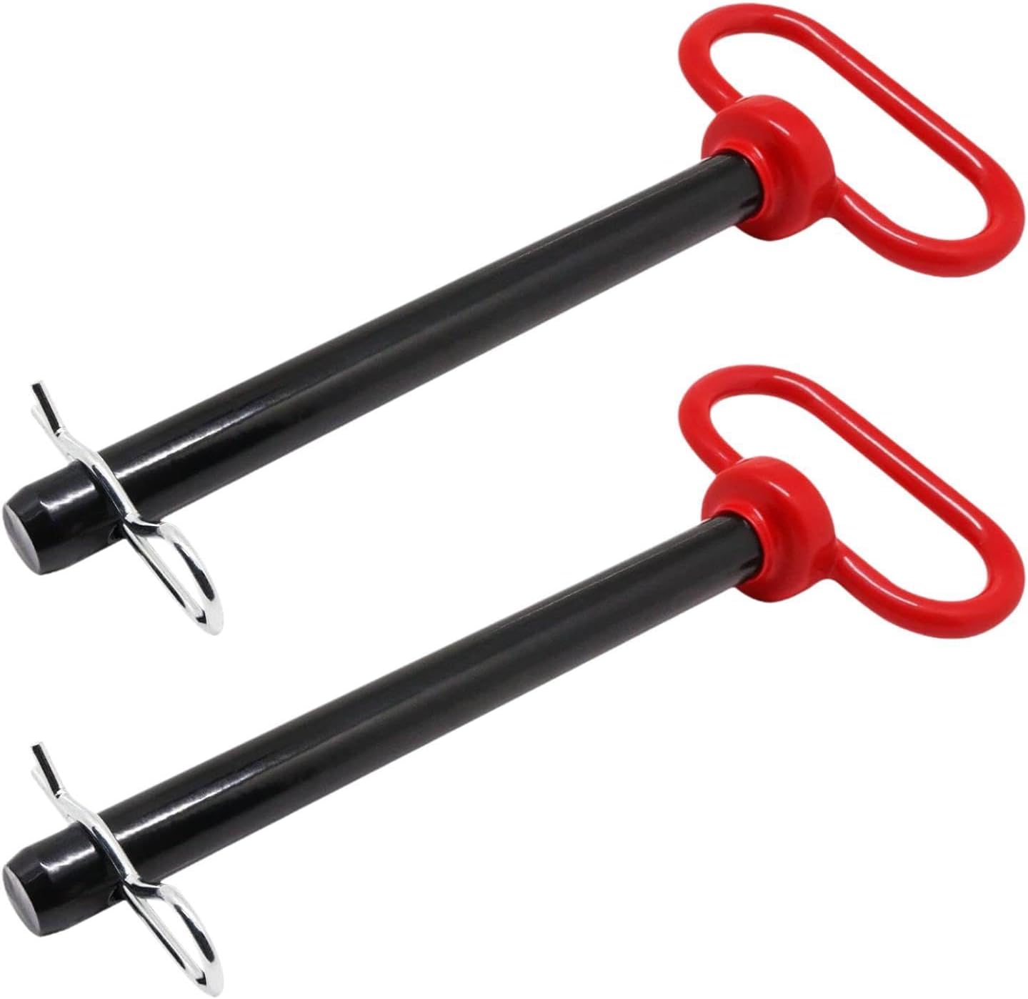 2Pcs Tractor Towing Hitch Pin And Clips Red Handle Truck 5/8x6inch