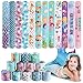 Tacobear 48 Pièces Sirène Slap Bracelet Fille Coloré Bracelets à Claquer Slap Band Snap Band Bracelet Sirène Cadeaux Fête Anniversaire pour Enfant Fille Garçon