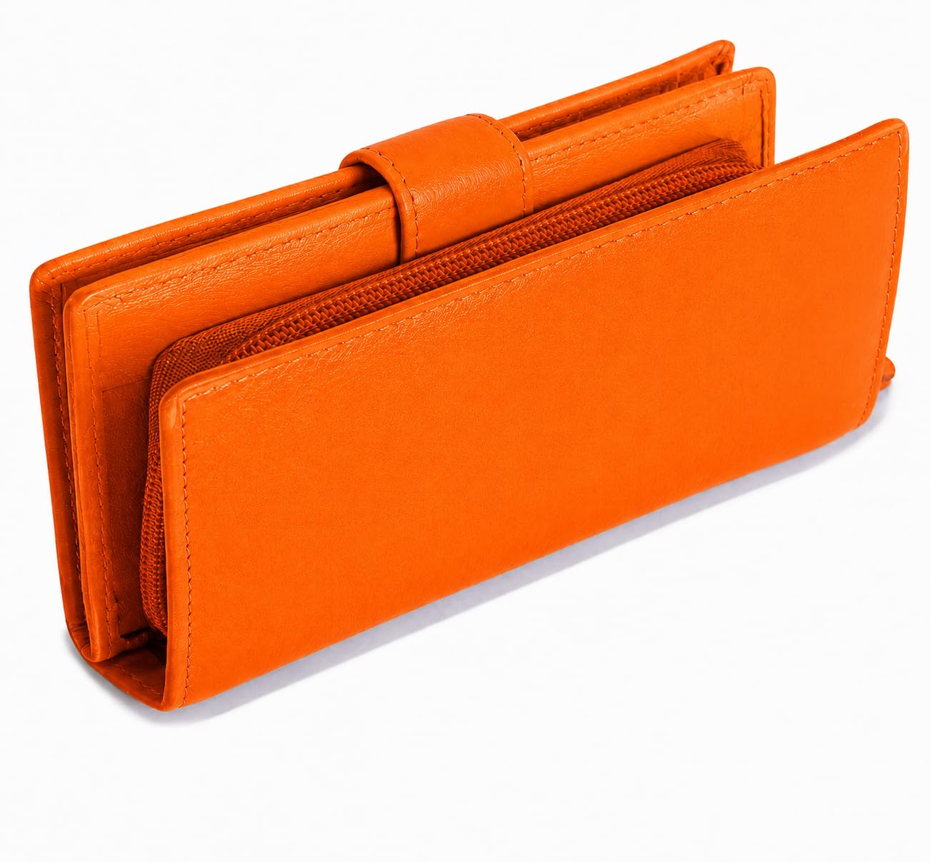 SADDLER Portafoglio da donna in pelle nappa e portamonete con cerniera