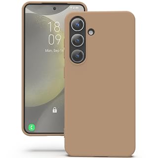 YATWIN Silicone Back Case for Samsung Galaxy S24 Plus, Soft-Touch Phone Back Cover for Samsung Galaxy S24 Plus-Milk Tee, Beige