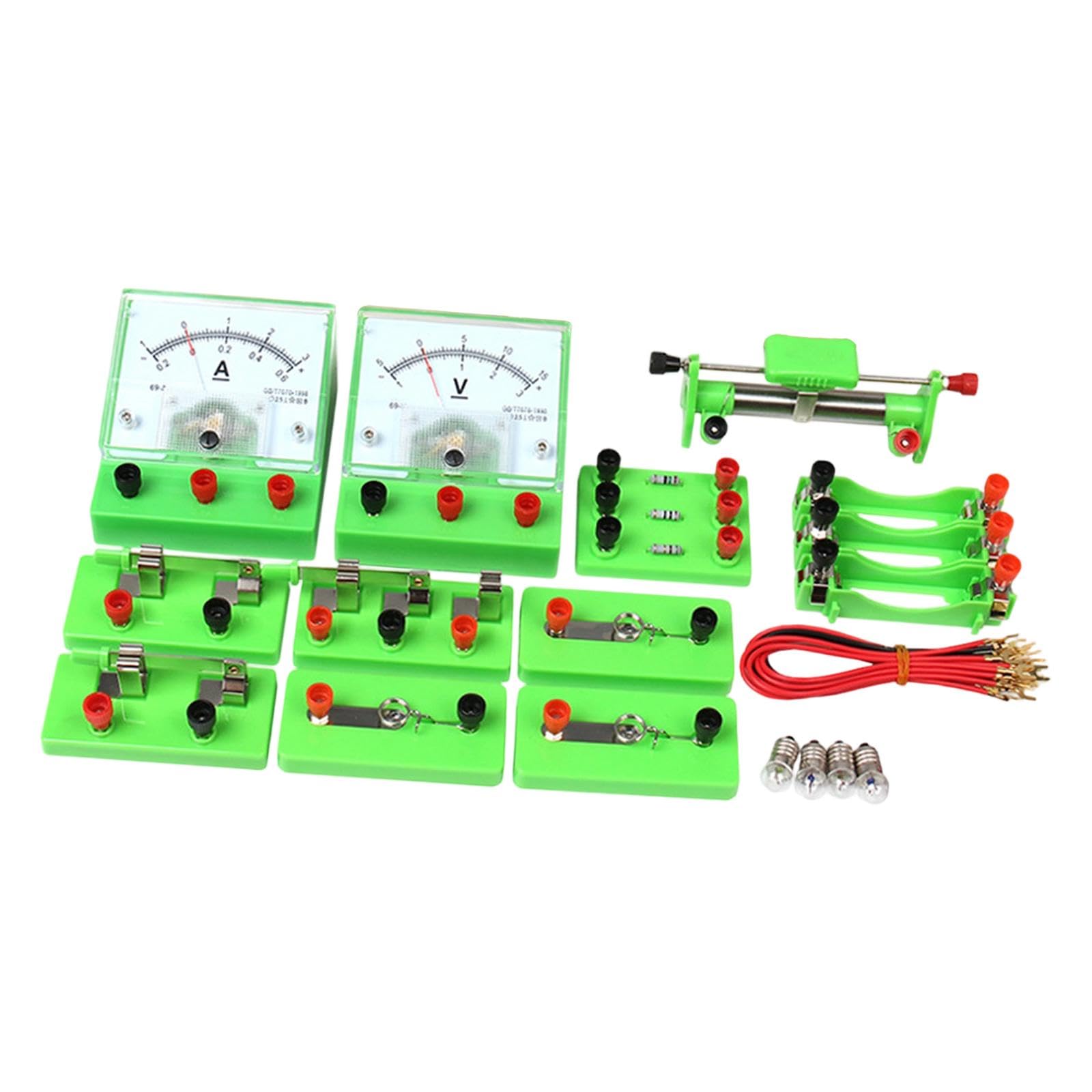 F Fityle Kit per esperimenti di circuiti fisici, Strumento di Base per circuiti elettrici per Studenti, didattici per Laboratori di Fisica e scienze, Regalo di