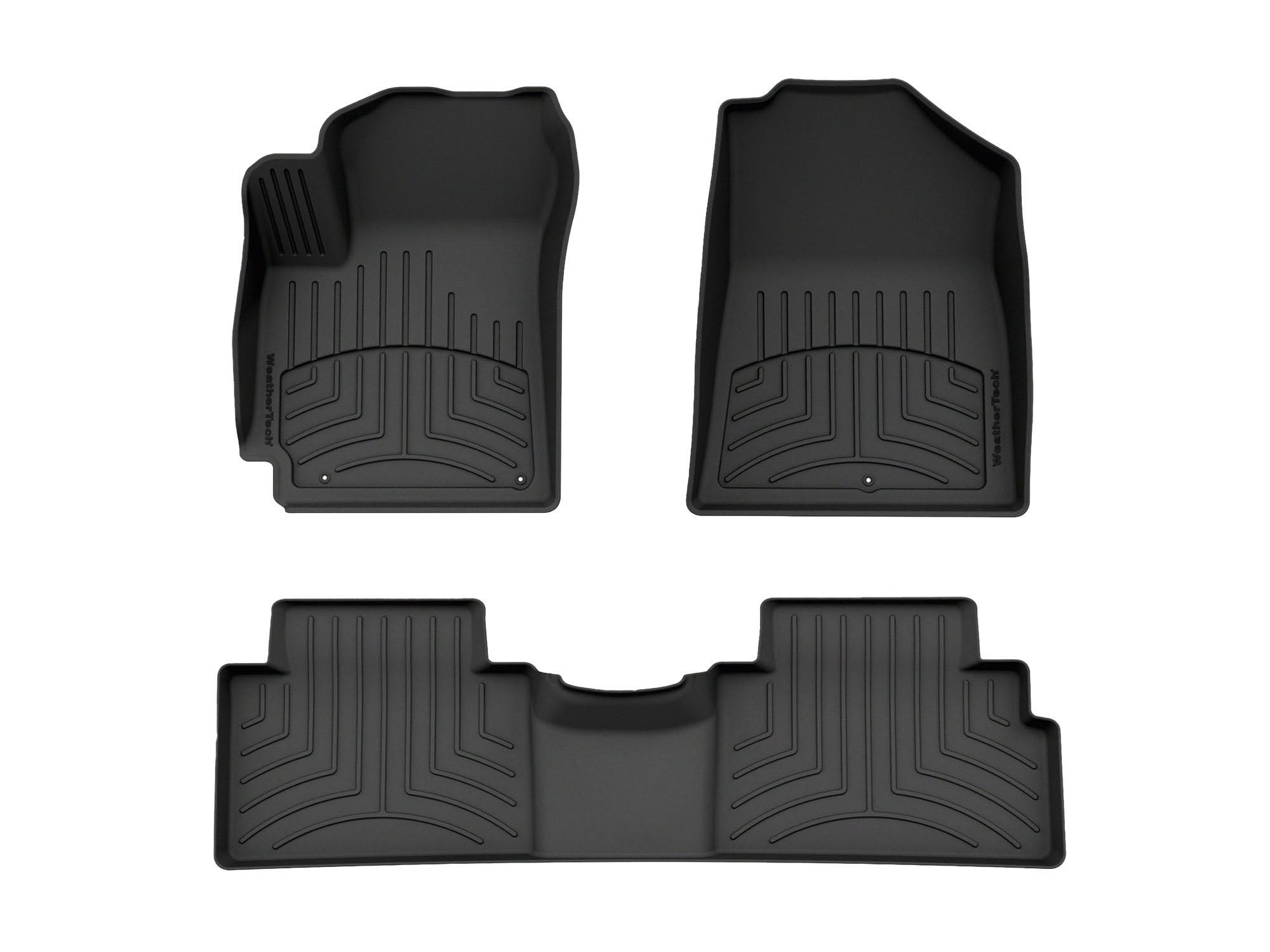 WeatherTech FloorLiner HP Custom Fit Floor Mats for Kia Soul 1st & 2nd Row (441523-1-2IM), Black