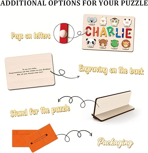 Miniatura 5 de Rompecabezas de nombre personalizado para niños, regalos personalizados para bebés, rompecabezas con nombre personalizado para niños pequeños de 1 a