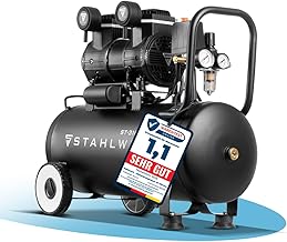 STAHLWERK Kompressor 30 L Tank - ölfrei & leise, 10 bar, Druckluftkompressor mit Brushless-Motoren, 2,1 PS, 1,6 kW, 210 l/min, Silentkompressor, Kolbenkompressor, Flüsterkompressor, ST-310 Pro, SW