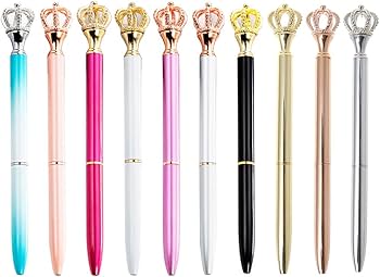 Amazon.co.jp: WOKOXN 絶妙な輝く王冠 ボールペン クリスタル