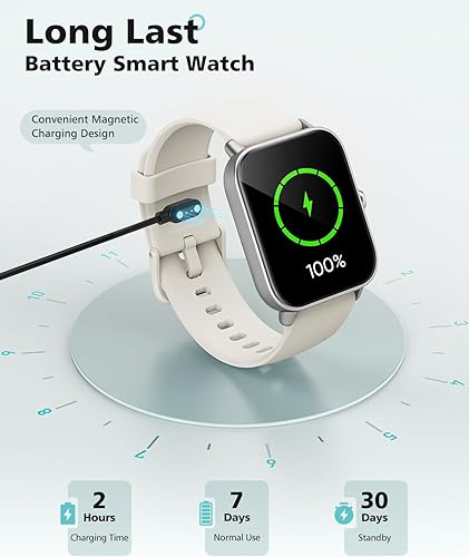 Miniatura 9 de Reloj inteligente para hombres y mujeres con Alexa, llamadas y texto Bluetooth, reloj inteligente de 1.8 pulgadas, monitor de sueño SpO2 de