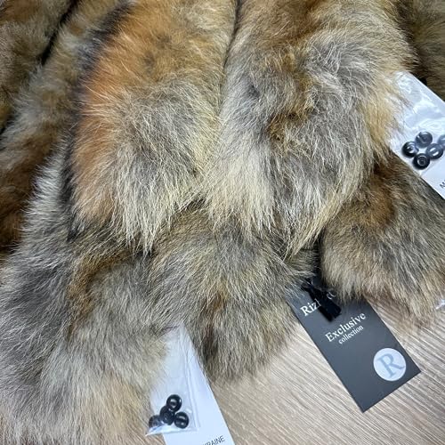 Men Collar Fur fox for coat parka hood4