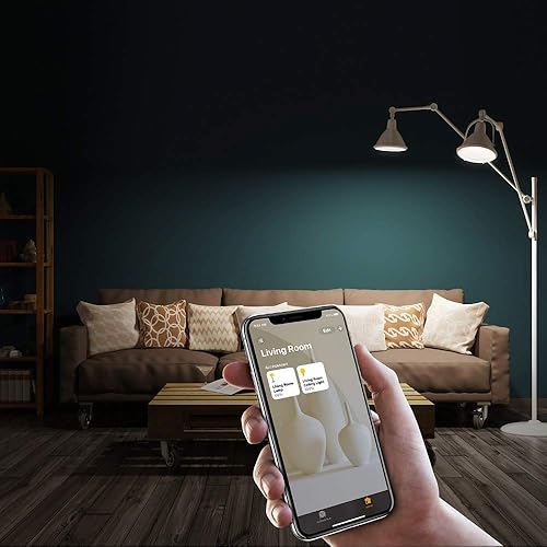 Miniatura 3 de Feit Electric OM60SWHK equivalente a 60 W A19 Smart, funciona con Apple HomeKit y control de voz Siri, no requiere concentrador, bombilla LED, 4.4